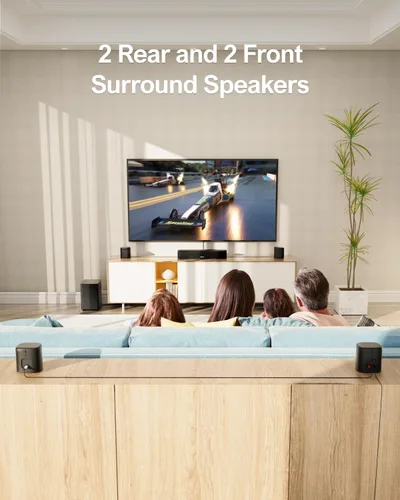 Miniatura 10 de ULTIMEA Barra de sonido de 7.1 canales con subwoofer, sistema de sonido envolvente virtual para TV, barra de sonido para Smart TV con 4 altavoces
