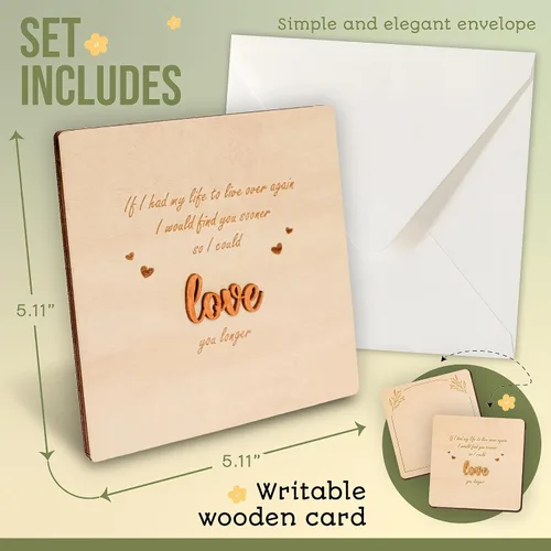Miniatura 2 de STOFINITY Tarjetas de amor para él, tarjetas de feliz aniversario para marido y esposa, bonitos regalos románticos para ella, tarjeta de regalo