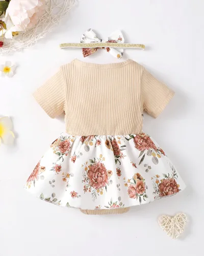 Miniatura 3 de Renotemy Mameluco de manga corta para bebé recién nacido, ropa de bebé niña