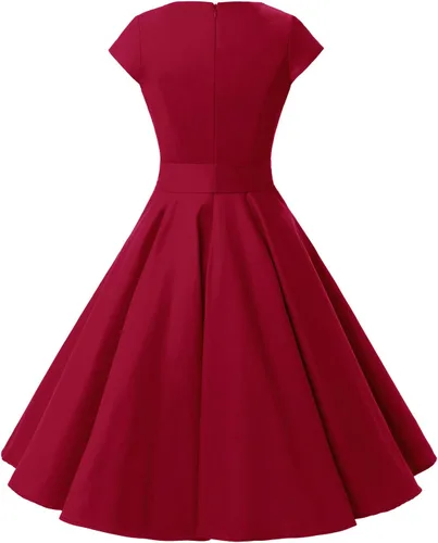 Miniatura 29 de Dressystar - Vestidos clásicos de fiesta con mangas casquillo, estilo Rockabilly y retro de la década de 1950