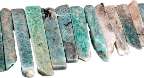 Miniatura 18 de Cuentas de cristal de amatista natural, tira plana irregular, cuentas sueltas de palo para hacer joyas, cristal curativo, pulido o crudo en la parte