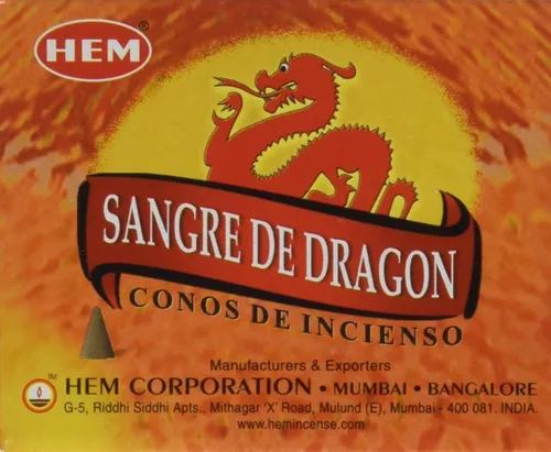 Miniatura 2 de Hem Dragon's Blood - Conos de incienso – Caja de 12 cajas (10 conos cada una) Potente aroma de resina para protección, positividad y meditación