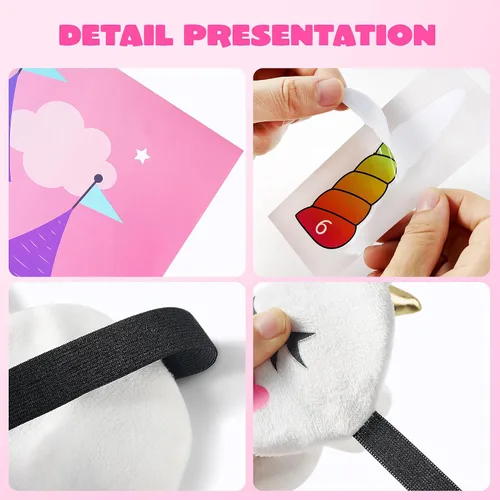 Miniatura 3 de JOYIN Pin The Unicorn Horn - Juego de 24 piezas de 21 x 28 pulgadas con temática de unicornio, suministros de fiesta, decoraciones de fiesta