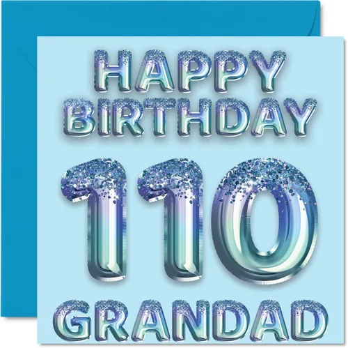 Miniatura 273 de Stuff4 Tarjeta de primer cumpleaños para niños, globo de fiesta con purpurina azul, tarjetas de feliz cumpleaños para niño de 1 año, nieto, hijo, 57