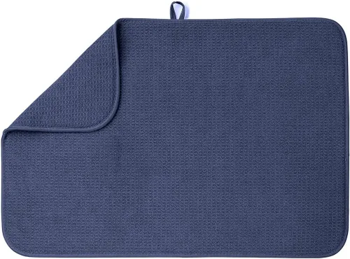Miniatura 4 de Bellemain XXL Tapete para Platos de Microfibra para Secar Platos, Súper Absorbente (Negro, 17" x 24")