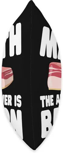 Miniatura 2 de Bacon Themed Clothes For Meat & Bacon Lovers Lover I Did The Math The Answer is Bacon - Almohada de 16 x 16 pulgadas, multicolor