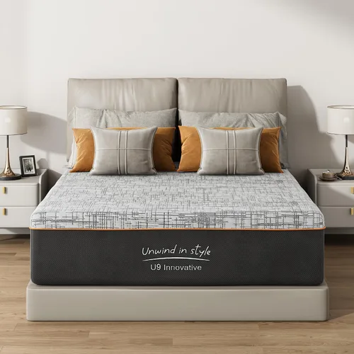 Miniatura 9 de sogesfurniture Colchón de tamaño individual, colchón de espuma viscoelástica de gel de carbón de bambú de 10 pulgadas para un sueño cómodo y un