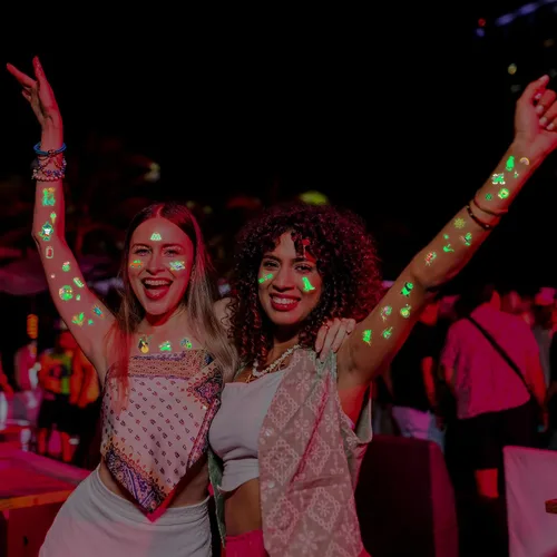 Miniatura 4 de 370 patrones de recuerdos de fiesta, 36 hojas que brillan en la oscuridad, tatuajes temporales luminosos, suministros de tatuajes falsos