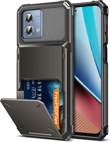 Miniatura 13 de COOYA Funda para Moto G Stylus 2024 con 5 ranuras para tarjetas de crédito, funda con tapa para G Stylus 2024, bolsillo trasero, doble capa, carcasa