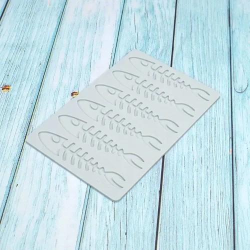 Miniatura 6 de Molde de silicona en forma de langosta con encaje Molde de caramelo de chocolate Molde de hueso de pescado hueco 3D en forma de langosta Molde