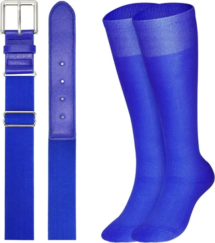 Miniatura 7 de XZQTIVE Conjunto combinado de calcetines de béisbol y softbol y cinturón de béisbol y sóftbol, calcetines de fútbol hasta la rodilla para niños