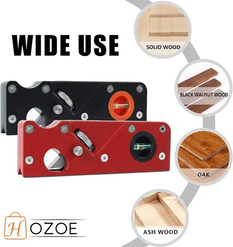 Miniatura 6 de HOZOE Plano de chaflán para madera, cepilladora manual de carpintería para cepillado rápido de bordes y recorte de plano de esquina radián, cuatro