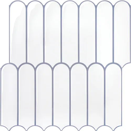Miniatura 10 de Commomy Azulejos adhesivos negros más gruesos para despegar y pegar - 10 piezas de 12.0 x 12.0 pulgadas - Azulejos adhesivos 3D para salpicaduras