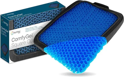 HEALTHMATE Cómodo cojín de gel para sentarse durante mucho tiempo para aliviar el dolor de espalda, ciática y coxis, para silla de oficina,