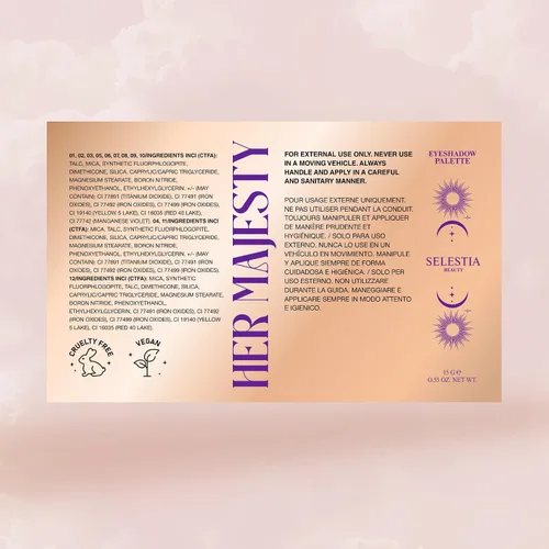 Miniatura 19 de SELESTIA BEAUTY Paleta de sombra de ojos de maquillaje Mother of Lights - 12 tonos mezclables con acabados mate y brillante - Paleta de sombras