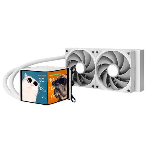 Miniatura 12 de TRYX Panorama 240 240 mm AIO 6.67'' AMOLED Pantalla en forma de L con efecto anamórfico 3D personalizable Enfriador AIO 240 mm 8ª generación Bomba