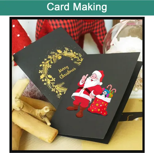 Miniatura 6 de 4 juegos de troqueles de Navidad de chimenea de Papá Noel para hacer tarjetas, suministros para álbumes de recortes, troqueles en relieve, plantilla
