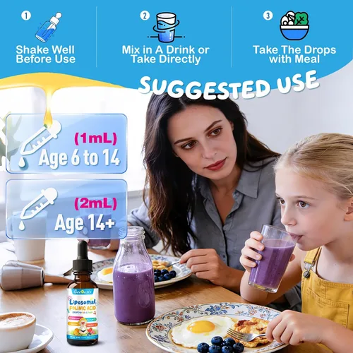 Miniatura 6 de Gotas de ácido folínico líquido y metilfolato para niños, suplemento de ácido fólico con B12 metilado para mujeres, con citrato de zinc, vitamina B6