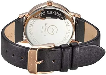 Miniatura 3 de monogriis Reloj de mujer con esfera de nácar con pantalla analógica marca japonesa