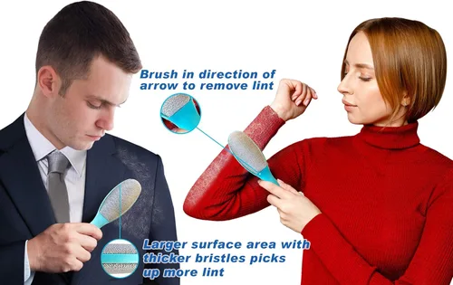 Miniatura 3 de ezclean - Paquete de 2 cepillos de pelusa para ropa, sofá, muebles, reutilizable y cepillo removedor de pelo de mascotas de doble cara, limpiador