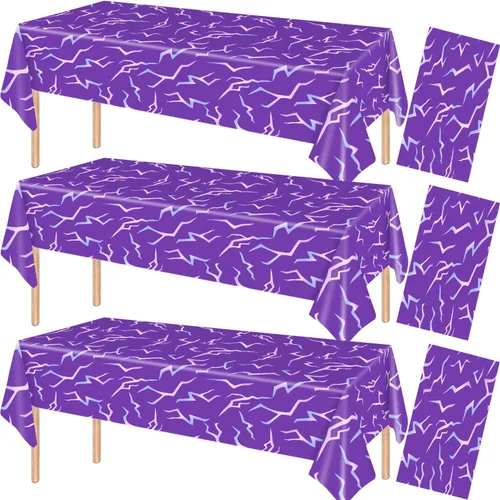 Miniatura 12 de 3 manteles de plástico desechables de 54 x 108 pulgadas, estampado de leopardo rojo y negro con labios rojos, manteles impermeables para cumpleaños