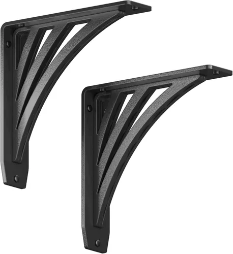 Miniatura 71 de Starby Charleston Soportes de acero resistente para repisa de chimenea, estante flotante, soporte de encimera, soldado a mano (paquete de 2)