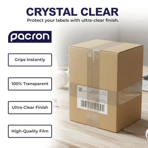 Miniatura 5 de Cinta de embalaje transparente de 2 milésimas de pulgada de grosor – 6 cintas de embalaje resistentes – 110 yardas de longitud, 660 yardas en total