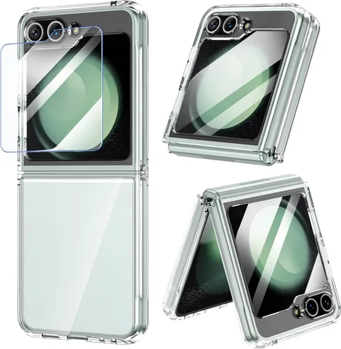Miniatura 12 de VEGO Funda para Samsung Galaxy Z Flip 4, [antiamarillo] delgada y fina funda protectora de TPU de alta calidad a prueba de golpes para Samsung