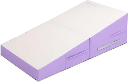 Miniatura 8 de Matladin Colchoneta de Volteretas de 48"x24"x14" - Colchoneta Plegable de Gimnasia Cuña de Queso para Niños, Niñas Entrenamiento en Casa