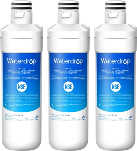 Miniatura 11 de Waterdrop LT1000PC ADQ747935 MDJ64844601 Filtro de agua para refrigerador, reemplazo para LG® LT1000P®, ADQ74793501, ADQ74793502, Kenmore 46-9980