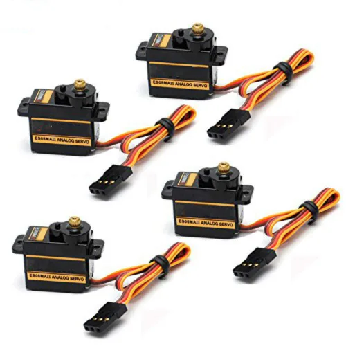 Miniatura 2 de RGBZONE 4 unids ES08MA II 0.42 oz mini engranaje de metal analógico servo máquina estable a prueba de golpes compatible para modelo RC