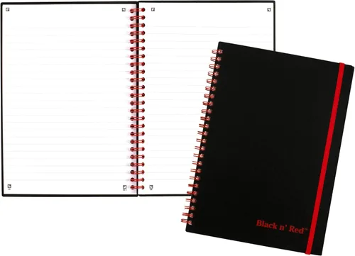 Miniatura 2 de Black n' Red cuaderno, diario de negocios, 11-3/4" x 8-1/4", 70 hojas, rayado, papel Optik, aplicación Scribzee, cubierta de polímero flexible
