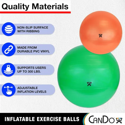 Miniatura 3 de Cando Non-Slip Vinyl Inflatable Exercise Ball