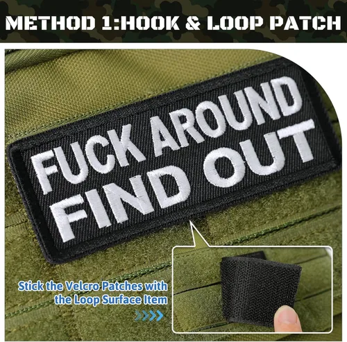 Miniatura 4 de OCQOTAT 3 parches divertidos para follar y descubrir, protegidos por F Around y descubre parches tácticos de moral con gancho y bucle para mochilas