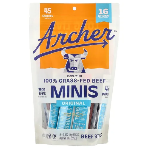 Miniatura 2 de Country Archer Mini palitos de carne de res originales, 4 onzas