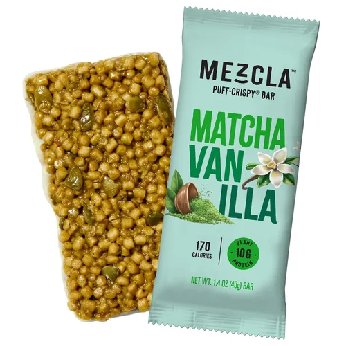 Miniatura 19 de Barras de proteína crujientes Mezcla, barras de proteína veganas y sin gluten, 10g de proteína, alternativa a los bocados de arroz crujientes