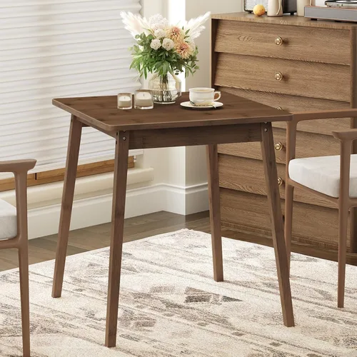 Miniatura 13 de Mesa de Comedor de Bambú HOOBRO, Mesa de Comedor Cuadrada para 2, Mesa de Cocina de 27.6" para Espacios Pequeños, Mesa de Escribir, Fácil de Montar