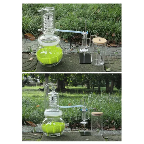 Miniatura 7 de Aparato de destilación de aceites esenciales de laboratorio, destilador de agua de 135.3 fl oz, purificador de destilación de destilación