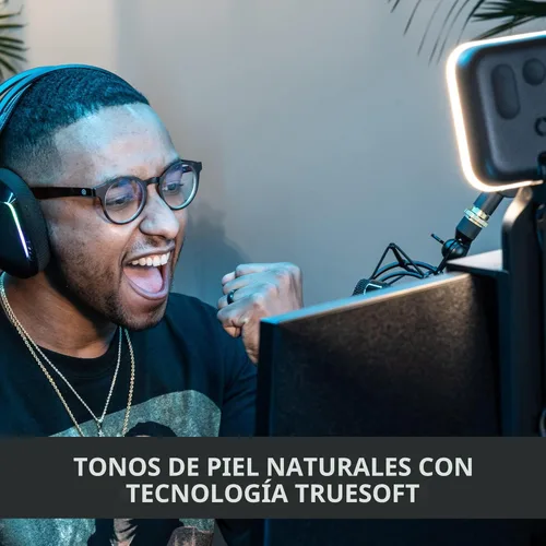 Miniatura 2 de Logitech para Creadores Litra Glow Luz LED Premium para Transmisión en Vivo con TrueSoft, montaje ajustable, iluminación de video para grabar