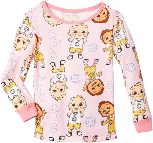 Miniatura 5 de CoComelon Conjunto de pijama de 4 piezas para niña, ropa de dormir