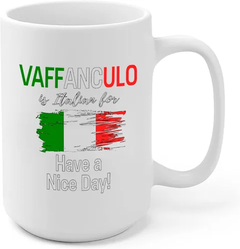 Miniatura 7 de Panvola Vaffanculo Is Italian For Have A Nice Day - Divertido regalo italiano para compañeros de trabajo, amigos, hermana, hermano, familia en Negro