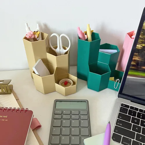 Miniatura 5 de Portalápices para organizador de escritorio, lindo soporte para bolígrafos, suministros de escritorio de oficina y accesorios para escritorio