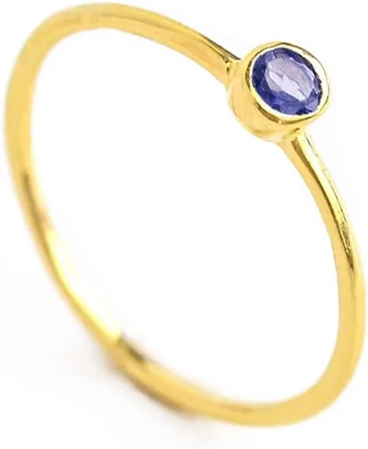 Miniatura 20 de Anillo pequeño de piedras preciosas apilable, banda de anillo delicada y delgada minimalista, anillo simple apilable de piedra natal