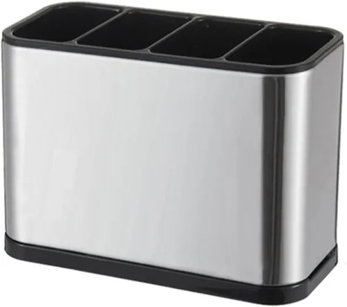 WAHSAN - Organizador de cubiertos de acero inoxidable, 7 pulgadas de largo x 3.4 pulgadas de ancho x 5 pulgadas de alto