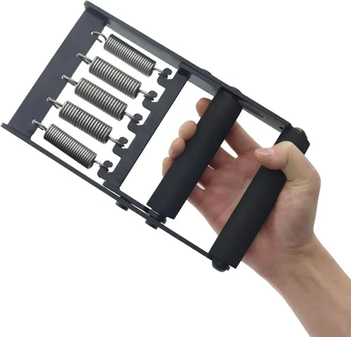 Miniatura 9 de Dinamómetro de agarre de mano de metal sólido, probador de fuerza de agarre de mano de 165 libras, entrenador de fuerza de agarre ajustable con 5