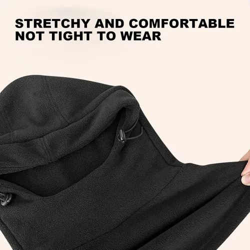 Miniatura 8 de Cycling Masque, Elastic Drawstring Winter Balaclava Full Face Cover, Waterproof Fleece Full Face Ski Cover, Warm