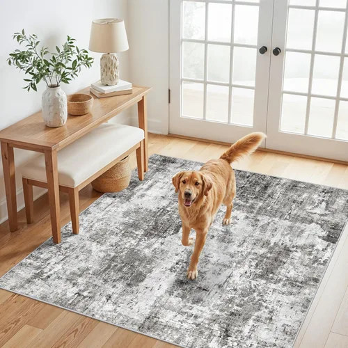 Miniatura 85 de Alfombra antideslizante lavable de 2 x 3 pies - Alfombra suave de pelo bajo para cocina, entrada y dormitorio - Tapete moderno para puerta