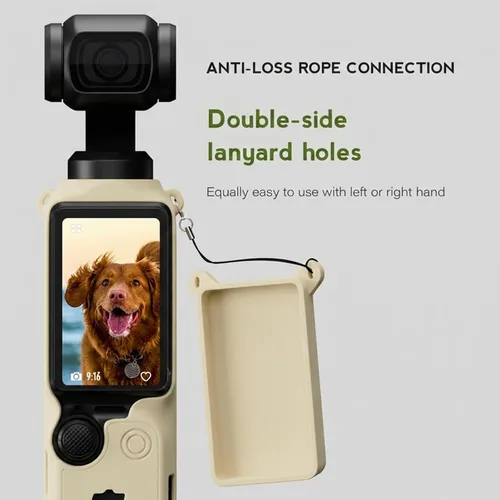 Miniatura 7 de Funda protectora para cámara DJI Osmo Pocket 3/Xtra Muse, funda de silicona suave con protección de pantalla y micrófono, ligera, antiarañazos