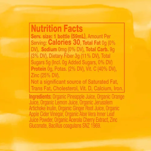Miniatura 2 de Vive Organic - Shot de refuerzo doble digest + immunity, aloe vera prensado en frío, sidra de manzana, probióticos, 0.07 onzas de fibra, sin gluten