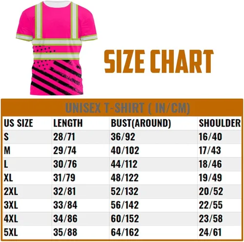 Miniatura 7 de HiVis Custom Camisa de alta visibilidad de color con bandera de Estados Unidos para hombres y mujeres con nombre personalizado camiseta de seguridad